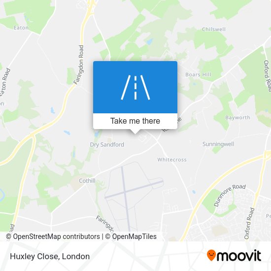 Huxley Close map
