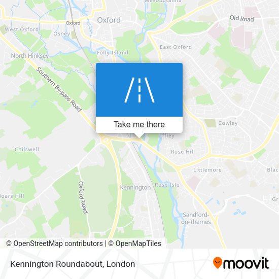 Kennington Roundabout map