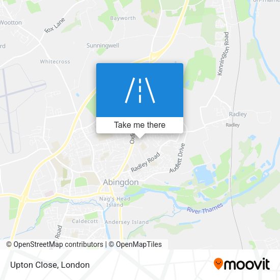 Upton Close map