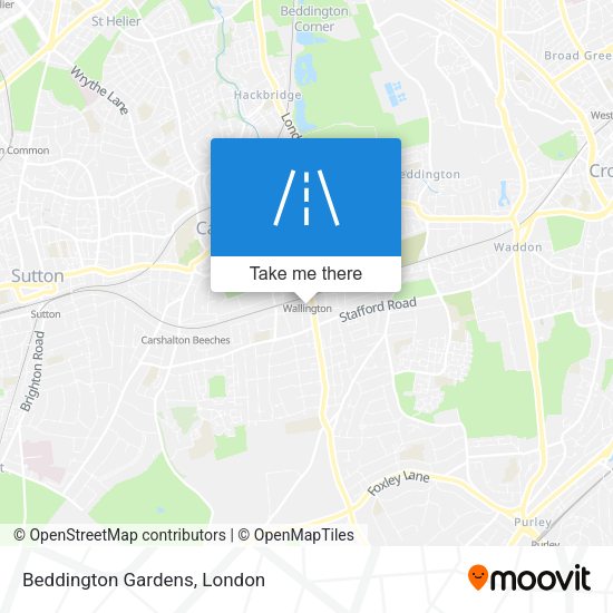 Beddington Gardens map