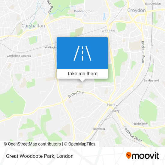 Great Woodcote Park map