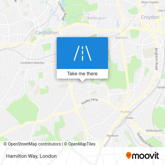 Hamilton Way map