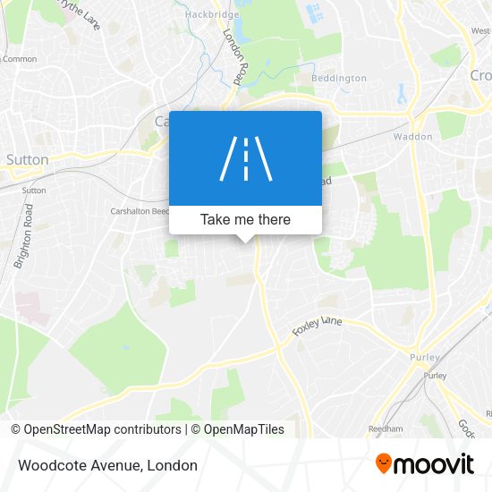 Woodcote Avenue map