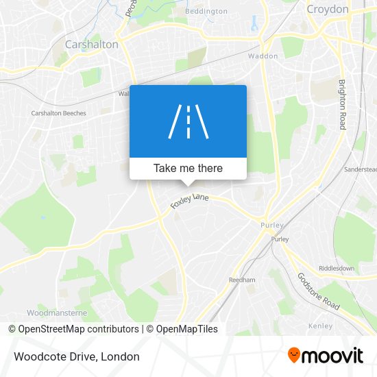 Woodcote Drive map