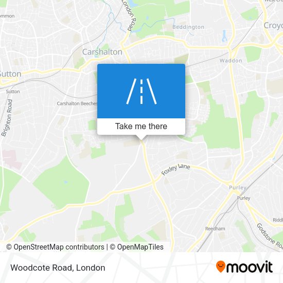 Woodcote Road map
