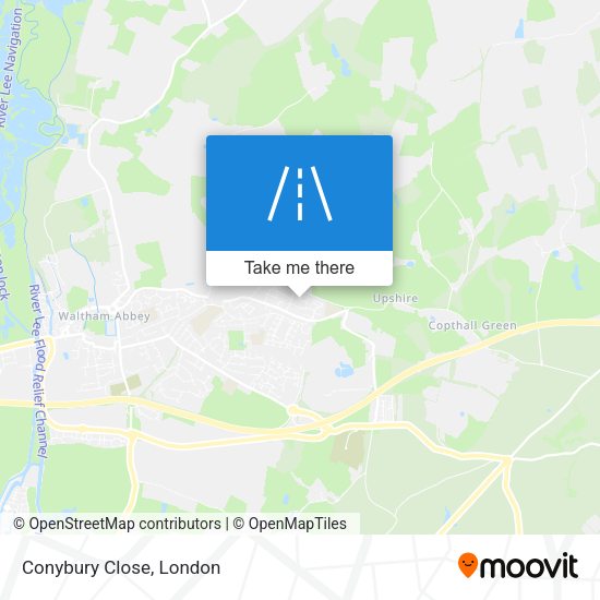 Conybury Close map