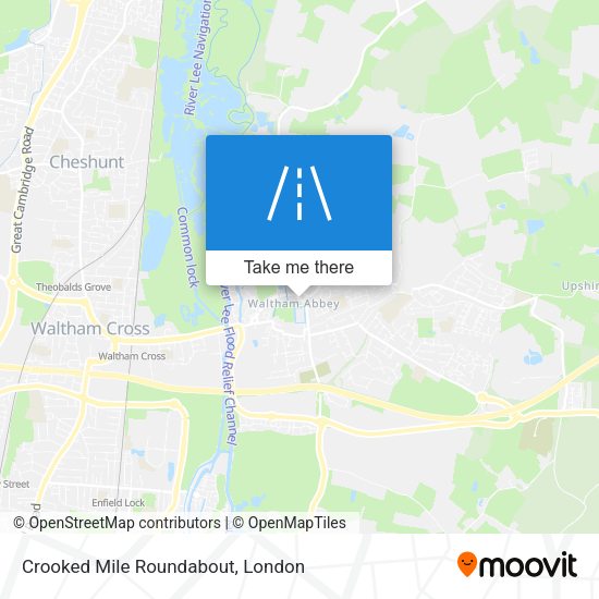 Crooked Mile Roundabout map