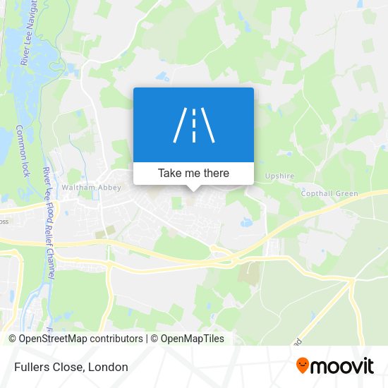 Fullers Close map