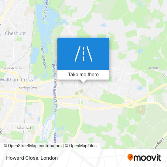 Howard Close map
