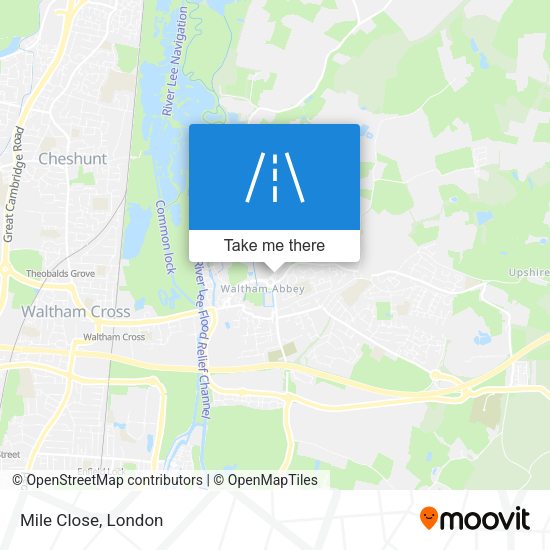 Mile Close map
