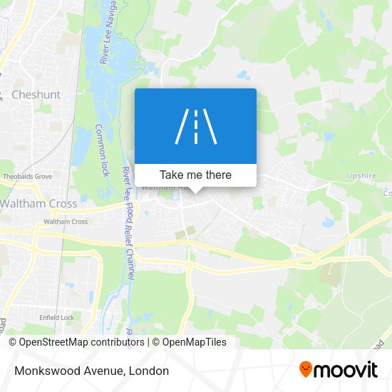 Monkswood Avenue map