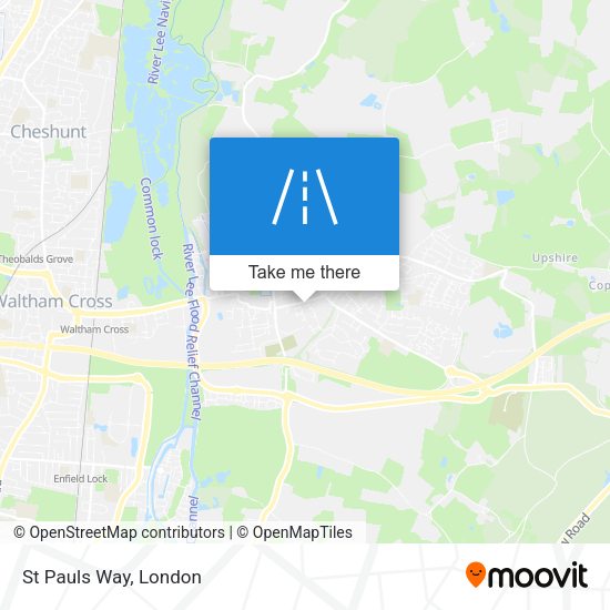 St Pauls Way map