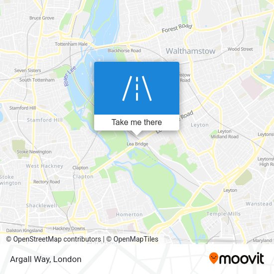 Argall Way map