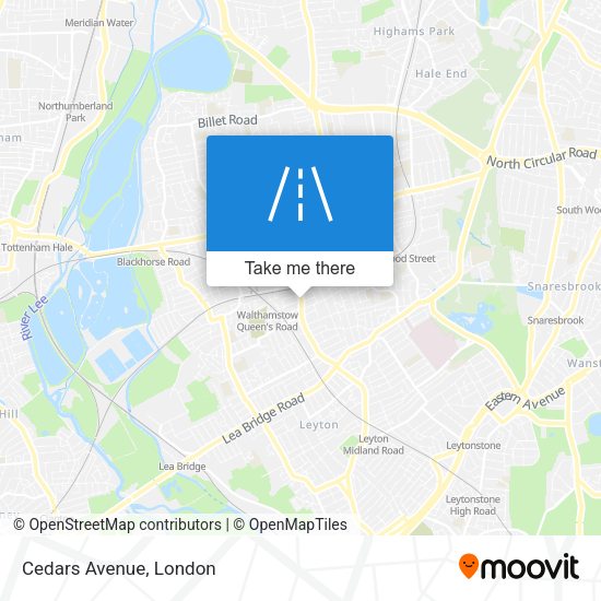 Cedars Avenue map