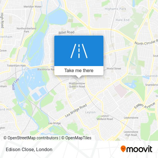 Edison Close map