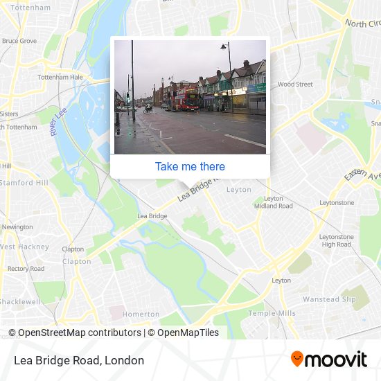 How to get to Lea Bridge Road in Walthamstow by Bus Tube Train