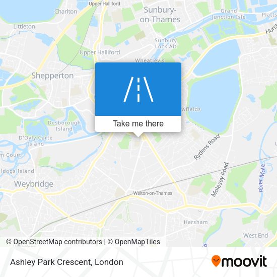 Ashley Park Crescent map