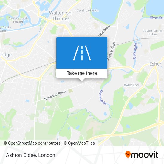 Ashton Close map