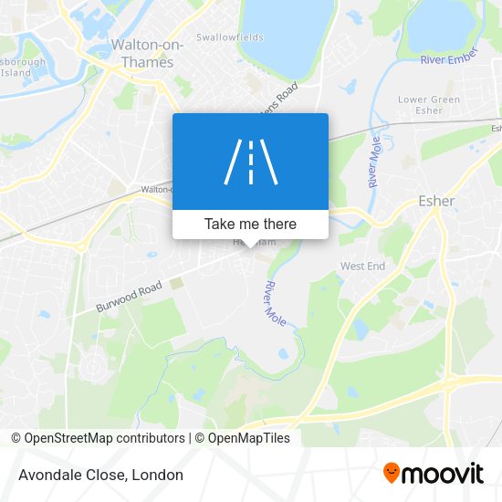 Avondale Close map