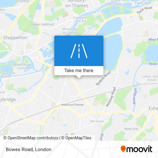 Bowes Road map
