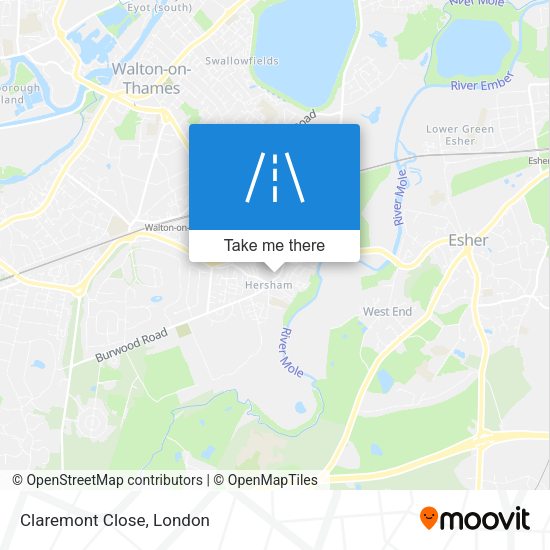 Claremont Close map