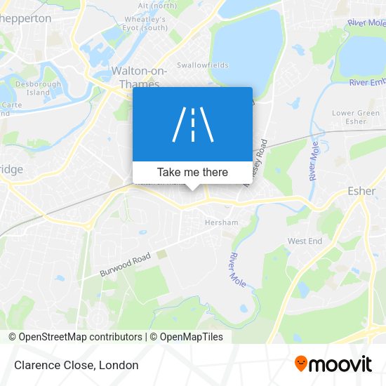 Clarence Close map