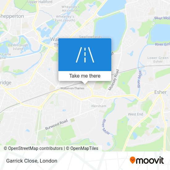 Garrick Close map