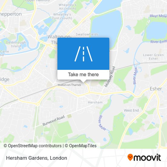 Hersham Gardens map