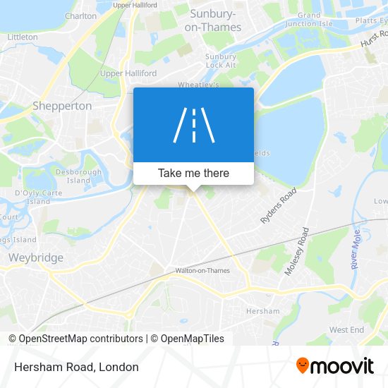 Hersham Road map