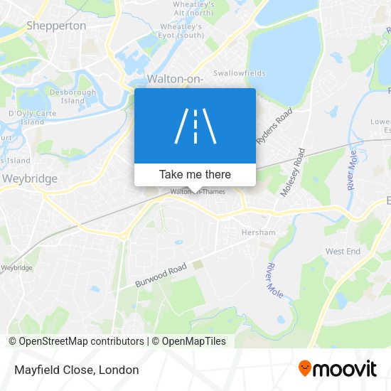Mayfield Close map
