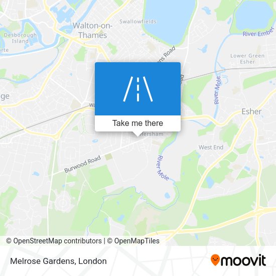Melrose Gardens map