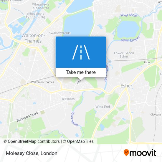 Molesey Close map