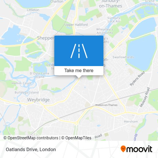 Oatlands Drive map