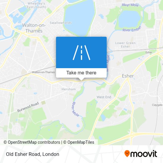 Old Esher Road map