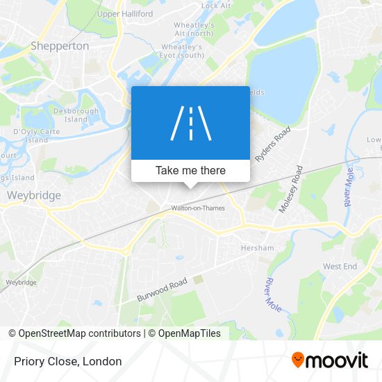 Priory Close map