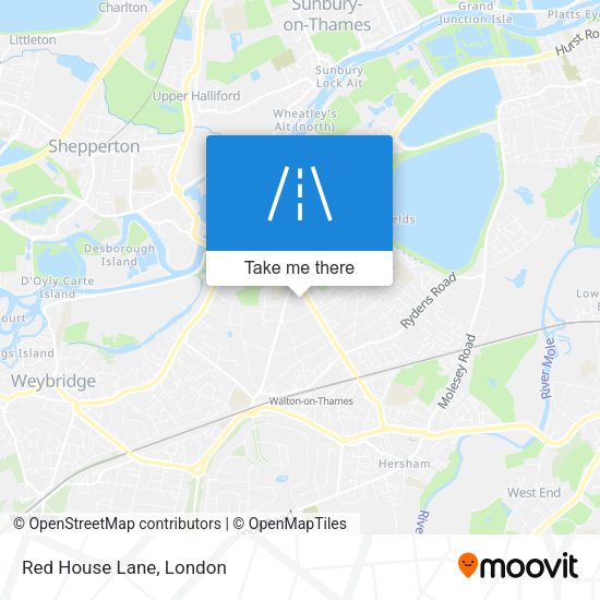 Red House Lane map