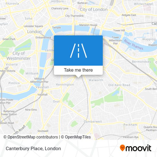 Canterbury Place map