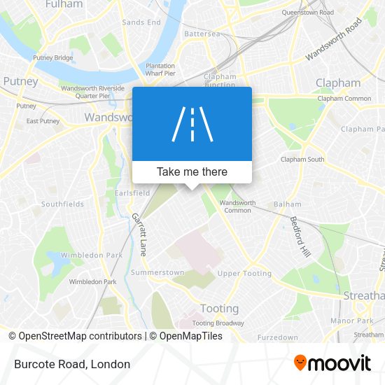 Burcote Road map