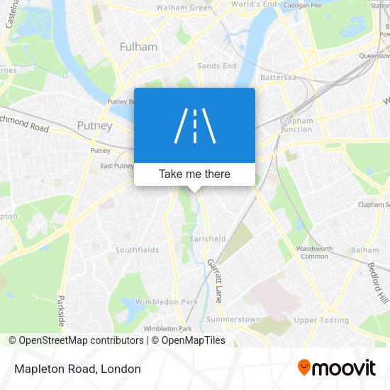 Mapleton Road map