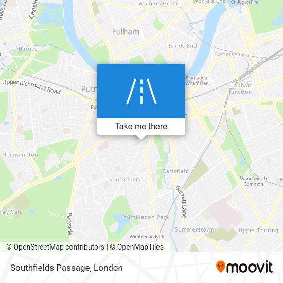 Southfields Passage map