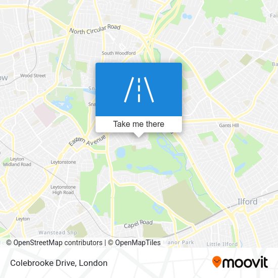 Colebrooke Drive map