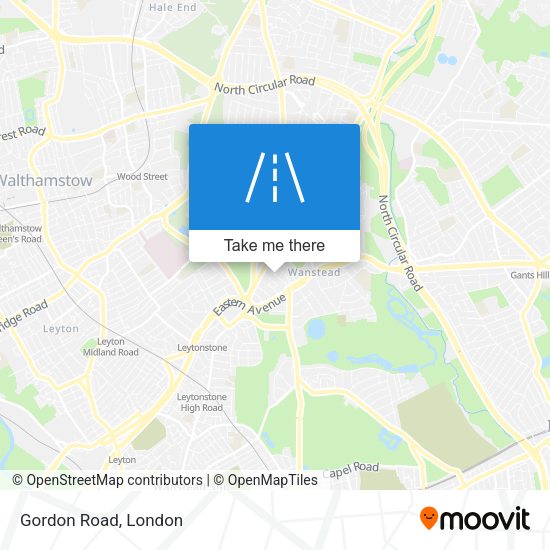 Gordon Road map