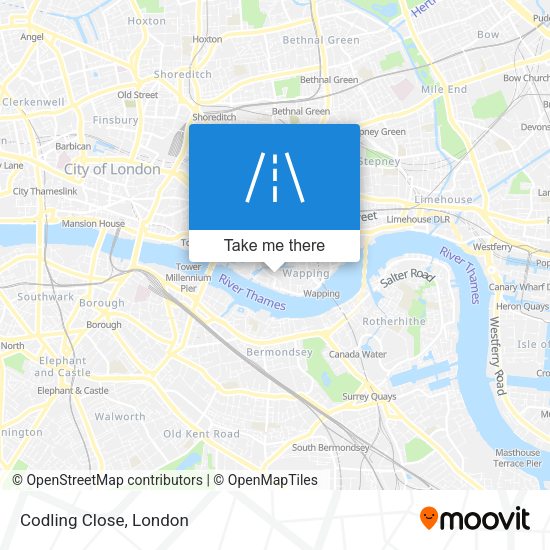 Codling Close map