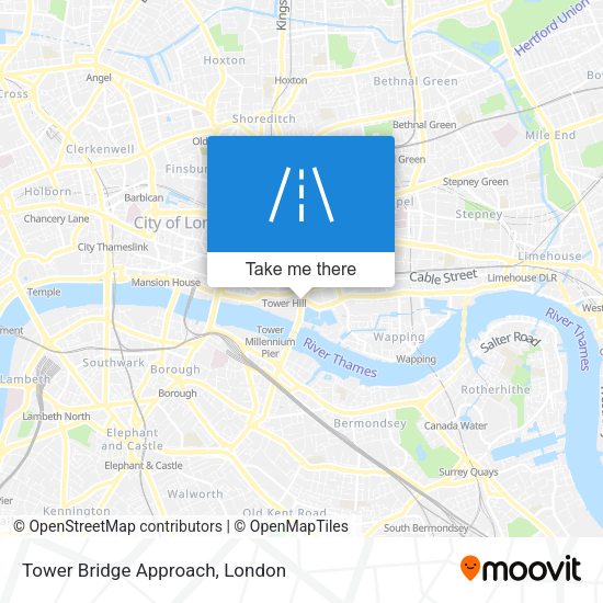 Tower Bridge Approach map