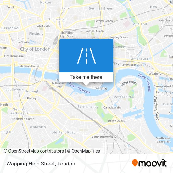 Wapping High Street map