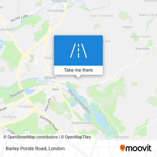 Barley Ponds Road map