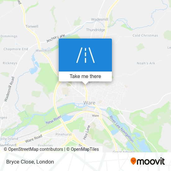 Bryce Close map