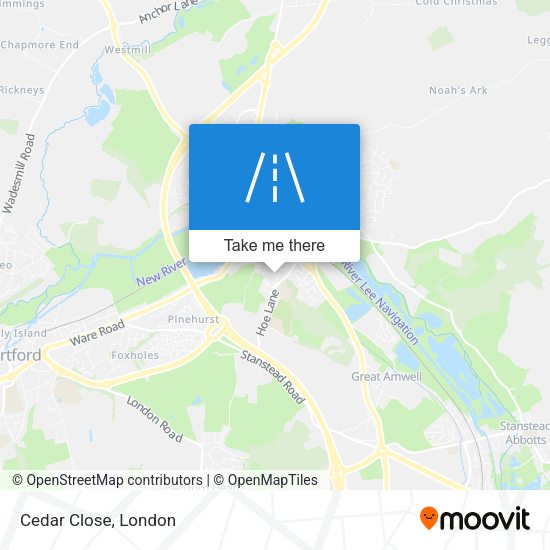 Cedar Close map