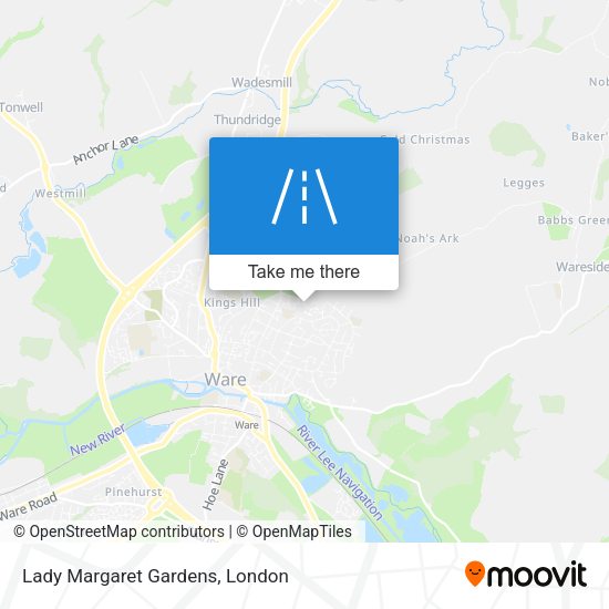 Lady Margaret Gardens map