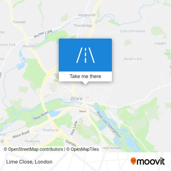 Lime Close map